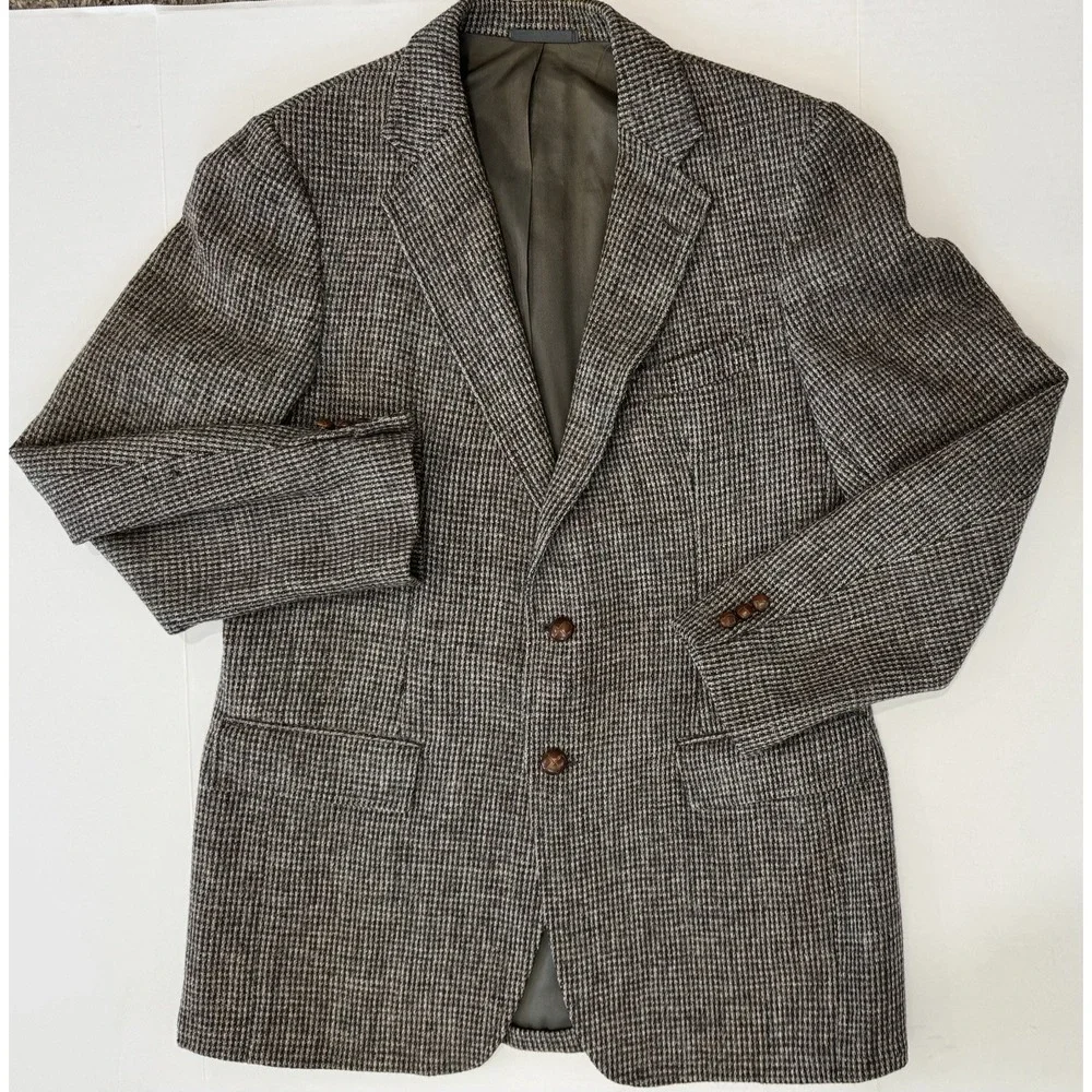 Vintage Dorman Winthrop Blazer Mens Lined Jacket Handwoven 100%‎ Pure Wool